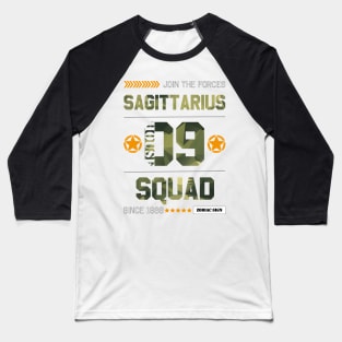 Zodiac Majesty Sagittarius Squad Camo Baseball T-Shirt